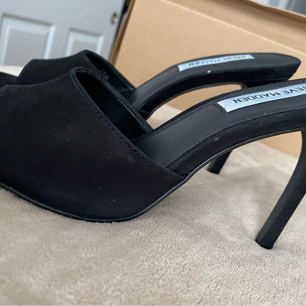 Steve Madden Edge Black Women's Heels - Picture 4 of 6